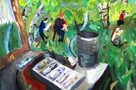 Байгина Мария, 12 лет, «На пленэре», б., гуашь, ДХШ №3, г. Пенза. 