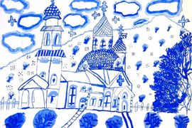Глиюн Дарья, 9 лет, «Храм Всех святых в Междуреченске», б., гуашь, ХШ №6, г. Междуреченск, Кемеровская обл. 