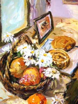 Гуань Йи, 17 лет, «Фестиваль в середине осени», б., гуашь, Средняя школа №2, г. Цюйцзин, Китай