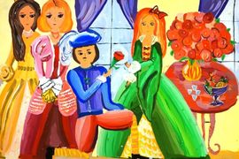 Данилова Альбина, 12 лет, «Предложение», б., гуашь, ДХШ, г. Каспийск, респ. Дагестан, Россия