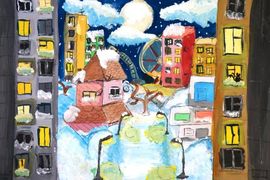 Котлягина Екатерина, 12 лет, «На моей улице», б., смеш. тех., ХШ №6, г. Междуреченск, Кемеровская обл. 