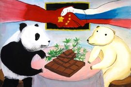 Лу Цзюнтун, 11 лет, «Дружба», б., гуашь, Начальная школа №2, г. Цюйцзин, Китай
