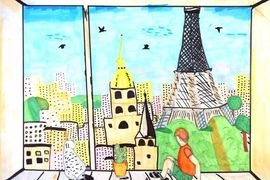 Малиёв Владислав, 10 лет, «Окно путешествий», б., маркеры, ДШИ №1, г. Элиста, респ. Калмыкия, Россия