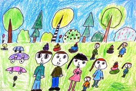 Медведева Мария, 9 лет, «Мир моего детства», б., смеш. тех.,ДХШ, г. Изобильный, Ставропольский край