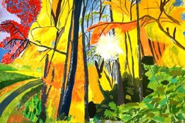 Ревенок Диана, 11 лет, «Осенний момент», б., гуашь, ДХШИ, г. Гомель, Беларусь. 