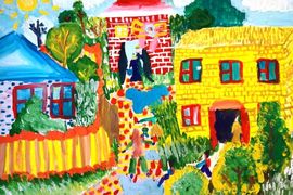 Рожкова Татьяна, 8 лет, «Солнечный день», б., гуашь, ДХШИ, г. Гомель, Беларусь