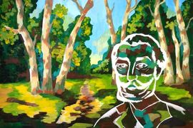 Русакова Софья, 15 лет, «Берёзы Архипа Куинджи», б., гуашь,  ДХШ, г. Волгодонск, Ростовская обл. 