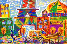 Симоменко Вероника, 11 лет, «Парк – самое красивое место моего города», б., гуашь, ДХШИ, г. Гомель, Беларусь
