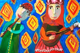 Калимуллина  Полина, 10 лет, «Праздник Ураза-Байрам», б., гуашь, ДХШ №1, г. Стерлитамак, респ. Башкортостан