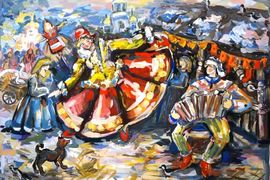 Соловьёва Алёна, 15 лет, «Масленица», б., гуашь, ДХШ, г. Шуя, Ивановская обл.