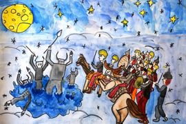(III м.) Паранюшкина Валентина, 9 лет, Ледовое побоище, б., смеш. тех., преп. Степанова Е.Е.