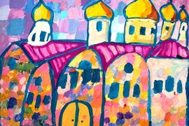Демидова Евдокия, 7 лет, «Белокаменное чудо», б., гуашь, преп. Степанова Е.Е.