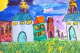 Раян Мария, 7 лет, «Церукви Москвы», б., смеш. тех., преп. Степанова Е.Е. 