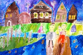 Чураев Костя, 7 лет, «Весна», б., гуашь, преп. Степанова Е.Е.