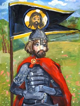 Пчелинцева Дарья, 12 лет, «В раздумье», б., гуашь, преп. Кузнецова Г.С.