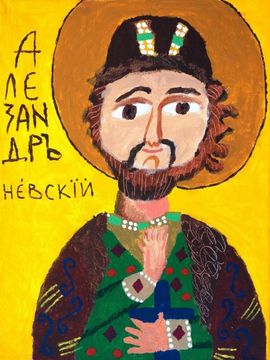 (III м.)Кардаев Георгий, 7 лет, Александр Невский, холст, акрил, преп. Ковешникова Т.В.