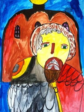 Лутошкин Станислав, 8 лет, «Александр Невский», б., смеш. тех., преп. Ковешникова Т.В.