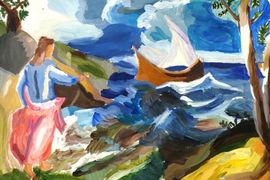 Колоколова Виктория, 8 лет, «Разговоры с Невой», б., гуашь, Ковтун А.О.