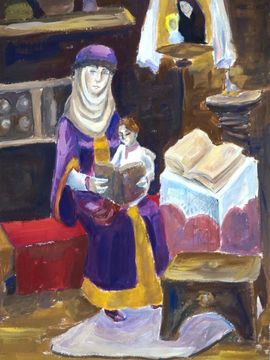 Никулина Диана, 13 лет, Младенец Александр, б., гуашь, преп. Чивеленкова П.М.