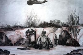 Колузаев Кирилл, 14 лет, После двухчасового затишья с рассветом начался бой, г. Волжский, Лауреат III степени