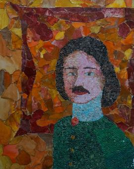  Бойчевская Ксения, 12 лет, «Пётр I», б.,аппликация ДХШ им. И.С. Куликова, г. Муром, Владимирская обл.