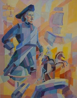 Кольцова Алина, 16 лет, «Портрет царя Петра I», б.,  гуашь, ДШИ им. Р.В. Сердюка, г. Керчь, респ. Крым