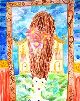Бакумова Татьяна, 12 лет, «Дама в эпоху Петра I», б., акварель, ВОДХГ, г. Волгоград.