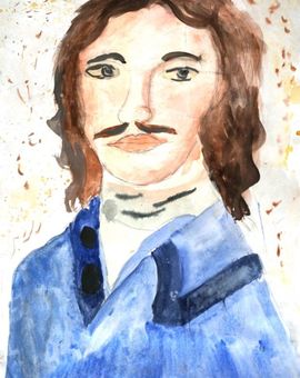 Беликов Тимофей, 9 лет, «Портрет Петра 1», б., акварель, ДШИ, р.п. Даниловка, Волгоградская обл.