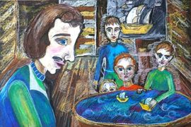Тагирова Муслимат, 15 лет, «Мореходная школа», б., пастель, ДХШ, г. Каспийск, респ. Дагестан.