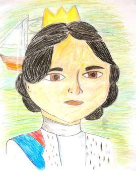 Царькова  Ангелина, 11 лет, «Детство Петра»,  б., цв. карандаши, ДЮЦ Советского района, г. Волгоград