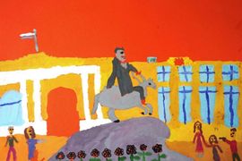 Мосейко Ирина, 9 лет, «Медный всадник», тон. б., гуашь, центр «Истоки», г. Волгоград