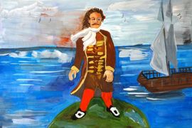 Жандаров Валера, 11 лет, «Покаритель», б., гуашь, ДШИ №1, г. Маркс