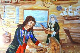  Щалковская  Александр, 17 лет, «Царь-плотник», б., гуашь, ДХШ №2, г. Санкт-Петербург