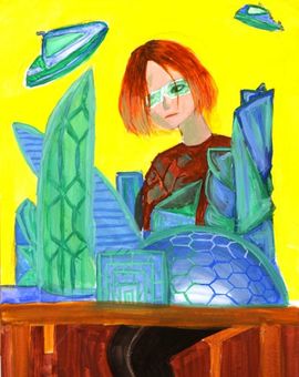 Пермякова Алиса, 13 лет, «Три Д город», б., гуашь, ДХШ, г. Изобильный, Ставропольский край.