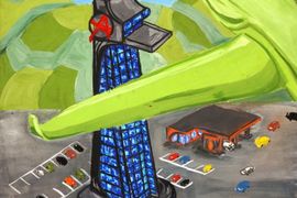  Шураева Софья, 14 лет, «Диспетчерская вышка», б., гуашь, ДХШ, г. Изобильный, Ставропольский край.