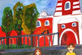 Стекольникова Лилиана, 12 лет, «Старая пожарная станция», б., гуашь, ДТ Русинка, г. Волжский, Волгоградская обл.
