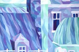 Фомина София, 17 лет, «Вид из моего окна», б., гуашь, ДШИ, с. Лузино, Омская обл.