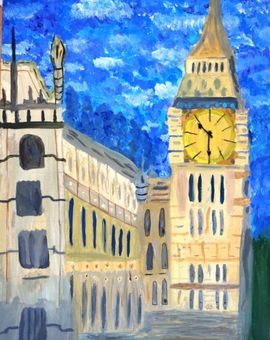 Сивакова Виктория, 13 лет, «Big Ben», б., гуашь, «ХШ им. В.В. Серова», г. Тверь
