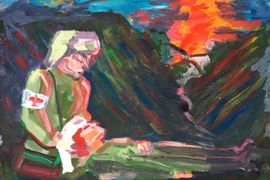 Ахрамович Евгения, 14 лет , «На перевале», б., гуашь, ДШИ, г. Камышин, Волгоградская обл.