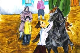 Болвачёва Мария, 14 лет, «Провожали казака на войну», б., масло,  ЦДТ, изостудия «Арт-мотив», ЦДТ, г. Урюпинск