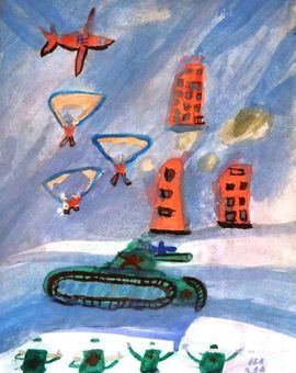 Иванов Алексей, 10 лет, «Военная хитрость В.И.Чуйкова», б., смеш. тех., СДШИ, г. Серафимович, Волгоградская обл.