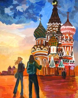 Кулёмина Мария, 13 лет, «Город-герой Москва», б., гуашь, ДХШ №3, г. Пенза