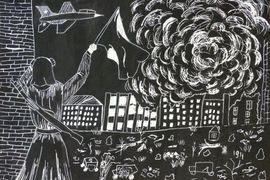 Маркова Соня, 11 лет, Сталинградская битва, б., граттаж, ДХШ, г. Иваново