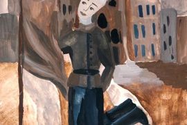 Колбасина Софья, 12 лет, «В окопе», б., гуашь, «ДХШ №6», г. Междуреченск, Кемеровская обл.
