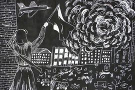 Маркова Софья, 11 лет, Сталинградская битва, граттаж, ДХШ, г. Иваново, Ивановская обл.