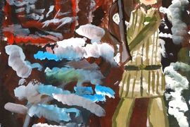 Савинова Диана, 9 лет, «На страже родных рубежей», б., гуашь, г. Междуреченск, Кемеровская обл.
