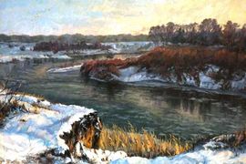 «р. Медведица у ст. Сергеевской», орг., м., 80х50, 2014 г.