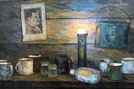  «За непокоренный Сталинград», двп, м.,50х80, 2018 г.