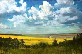 «Родной край», орг., м., 60х45, 2019 г