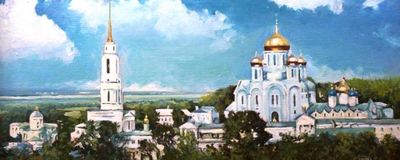 «Воронежский храм», двп, м.,40х80, 2018 г.